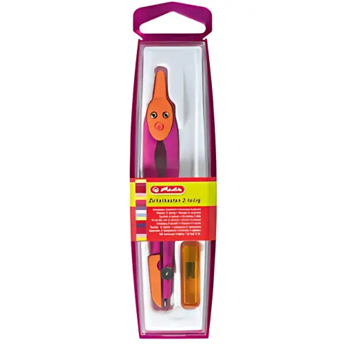 Boîte de compas 2 pièces - Assorti - Herlitz photo du produit