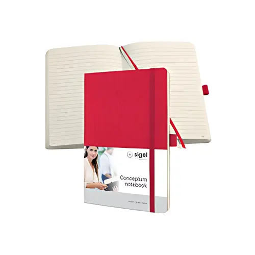 sigel Carnet de notes Conceptum, A5, ligné, rouge photo du produit