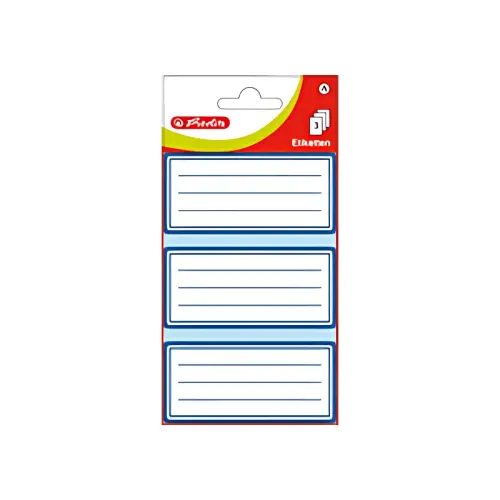 HERLITZ Etiquettes pour livres, blanc avec cadre bleu photo du produit