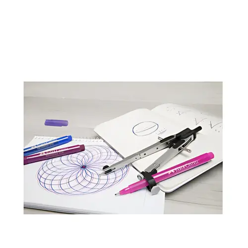 FABER-CASTELL Compas à réglage rapide, argent / noir photo du produit