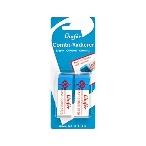 Läufer Gomme en plastique PLAST COMBI, carte blister de 2 photo du produit