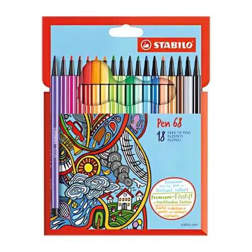 STABILO Feutre Pen 68, étui en carton de 18 photo du produit