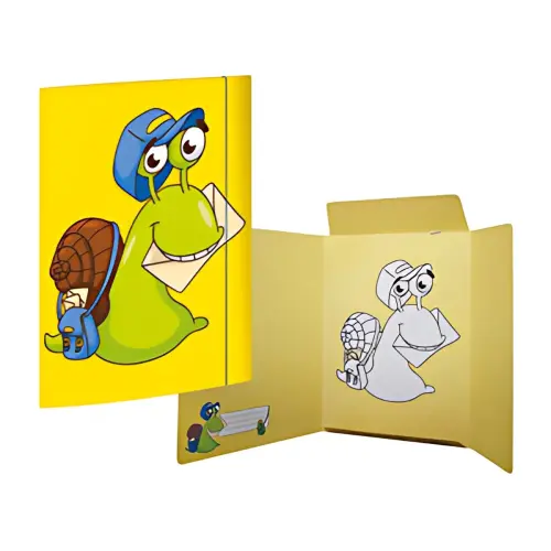 RNK Verlag Chemise à élastique 'Escargot', en carton, jaune photo du produit
