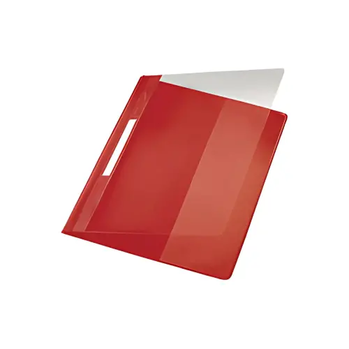 LEITZ Chemise &agrave; lamelle Exquisit, format A4+, PVC, rouge, photo du produit