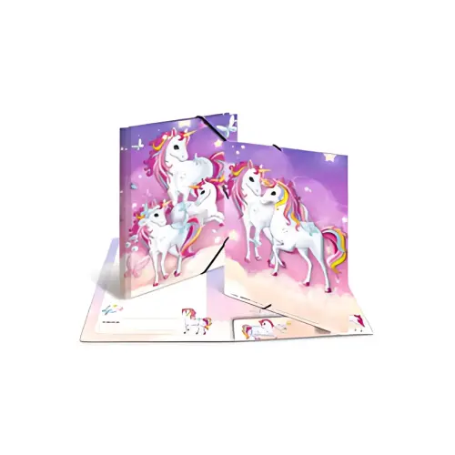 HERMA Chemise &agrave; &eacute;lastiques 'Licorne', carton, A4 photo du produit