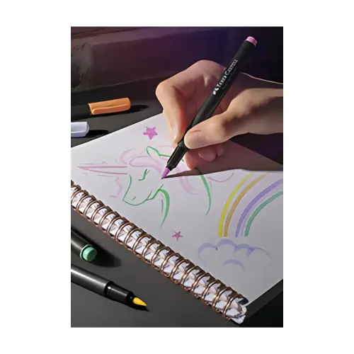 FABER-CASTELL Feutre Black Edition pastel, étui de 6 photo du produit