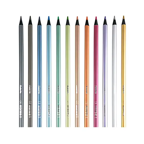 Kores Crayon de couleur 'Kolores Metallic Style', &eacute;tui de 12 photo du produit