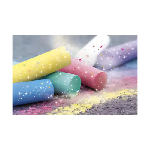 EBERHARD FABER Craie de trottoir pailletée, étui carton de 6 photo du produit