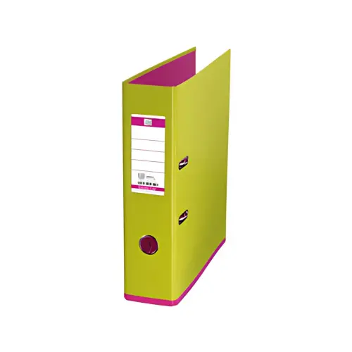 Classeur myColour - dos 80 mm - Vert clair / rose - Oxford photo du produit