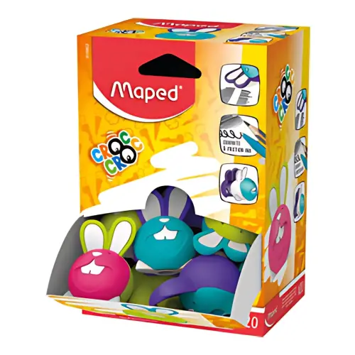 20 MAPED Gomme en plastique CROC CROC PUZZLE, présentoir de 20 photo du produit