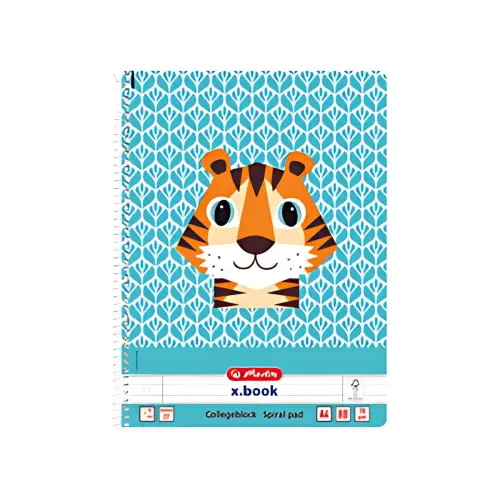 HERLITZ Cahier spiralé 'Cute Animals Tiger', A4, ligné photo du produit