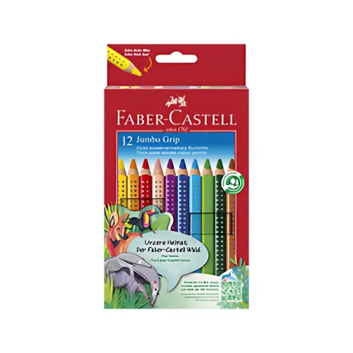 FABER-CASTELL Crayons de couleur JUMBO GRIP, étui de 12 photo du produit
