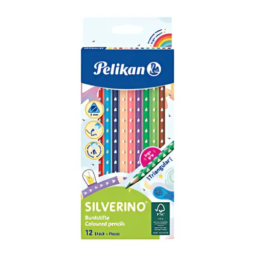 Crayon de couleur triangulaire SILVERINO fin - étui - Pelikan photo du produit