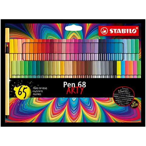 STABILO Feutre de coloriage Pen 68 ARTY, &eacute;tui carton de 65 photo du produit