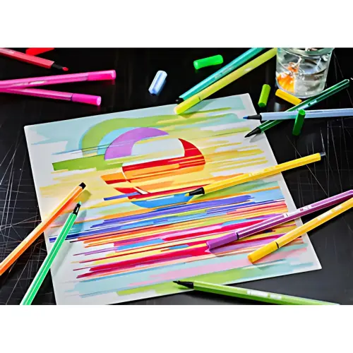 STABILO Feutre de coloriage Pen 68 ARTY, &eacute;tui carton de 65 photo du produit