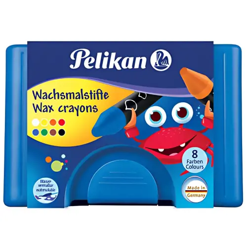 Crayons de cire &eacute;pais 666/8WL - rond - soluble dans l - Pelikan photo du produit