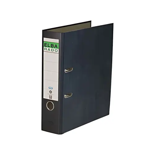 20 ELBA classeur rado papier marbr&eacute;, largeur de dos: 80 mm,noir photo du produit