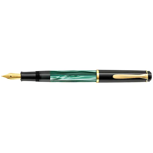 Stylo plume M 200 - Vert marbré - taille de plume M - Pelikan photo du produit