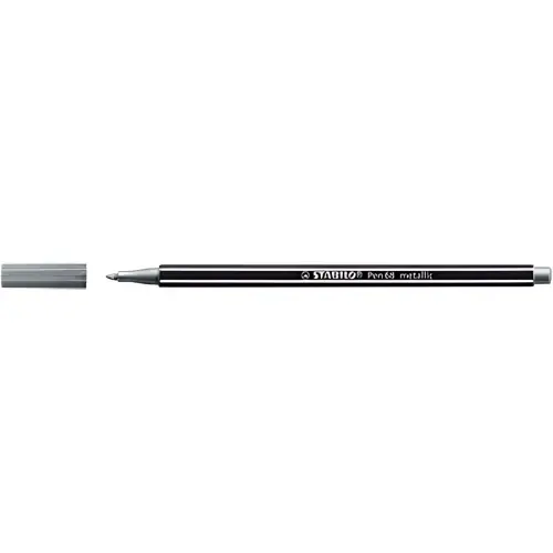 STABILO Stylo feutre Pen 68 metallic, argent photo du produit