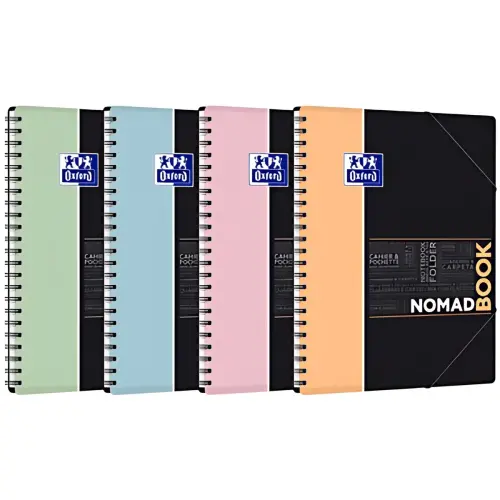 Oxford Etudiants Cahier NOMADBOOK Pastel, A4+, Sey&egrave;s photo du produit