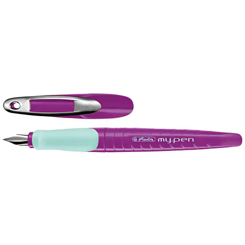 HERLITZ Stylo plume my.pen, largeur de plume: L, rose/blanc photo du produit