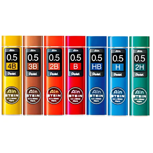 Pentel Mines fines pour porte-mines AIN STEIN C275,duret&eacute; 2B photo du produit