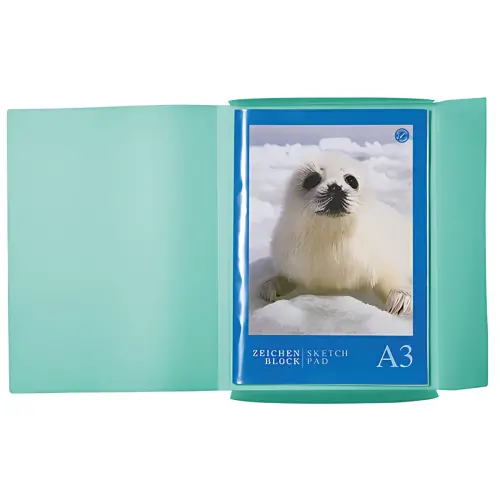 HERMA Chemise à élastique, PP, A3, bleu foncé translucide photo du produit