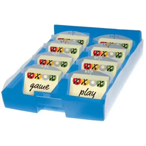 HAN Boîte à fiches CROCO DUO, A8 paysage, bleu translucide photo du produit