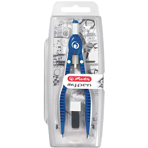 Compas à réglage rapide my.pen - Bleu/blanc - Herlitz photo du produit