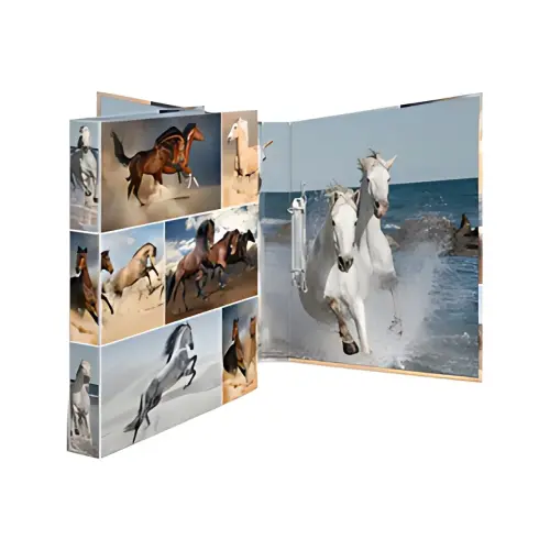 HERMA Classeur à anneaux 'Animals' - chevaux, A4, mécanisme photo du produit