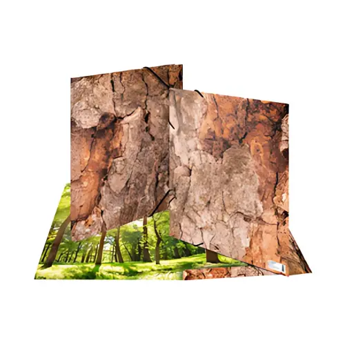 HERMA Chemise à élastiques 'Nature', A3, carton, Wood photo du produit