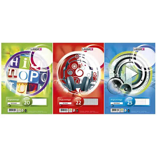 LANDR&Eacute; Feuillets mobiles 'pro terra' pour classeur, A4, photo du produit