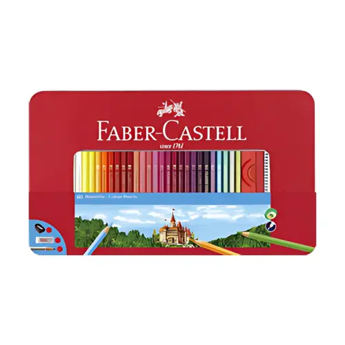 FABER-CASTELL Crayons de couleurs hexagonaux CASTLE, étui en photo du produit