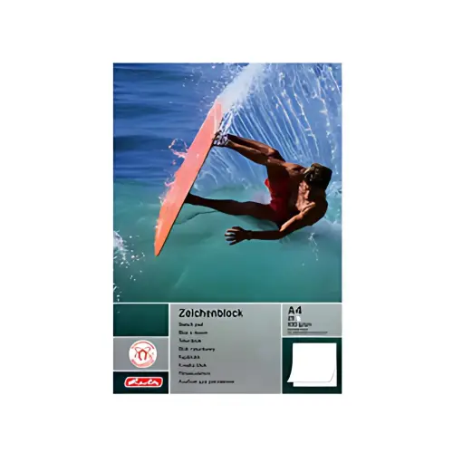 HERLITZ Bloc à dessin A4, 100 g/m2, 25 feuilles photo du produit