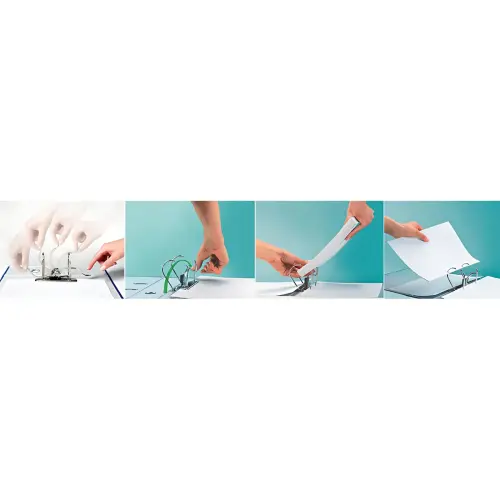 LEITZ Classeur plastique,180 degrés , A4, 80 mm, blanc photo du produit