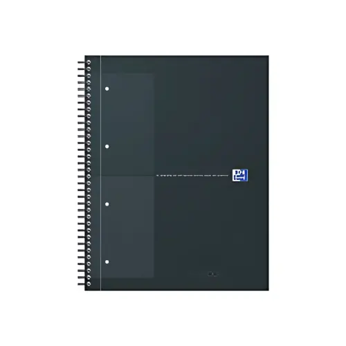 Oxford International Cahier NOTEBOOK, A4, lign&eacute;, noir photo du produit