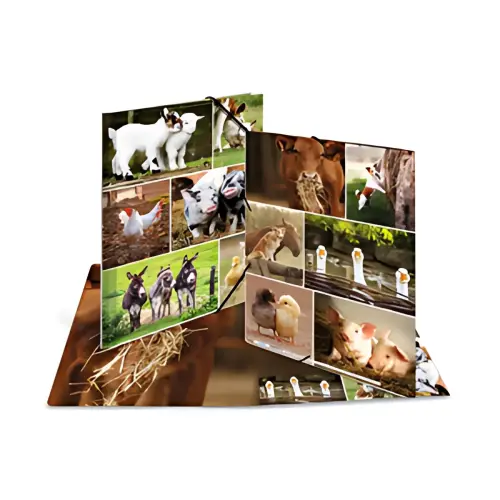 HERMA Chemise à élastiques 'Chevaux dans le pré', carton, A4 photo du produit