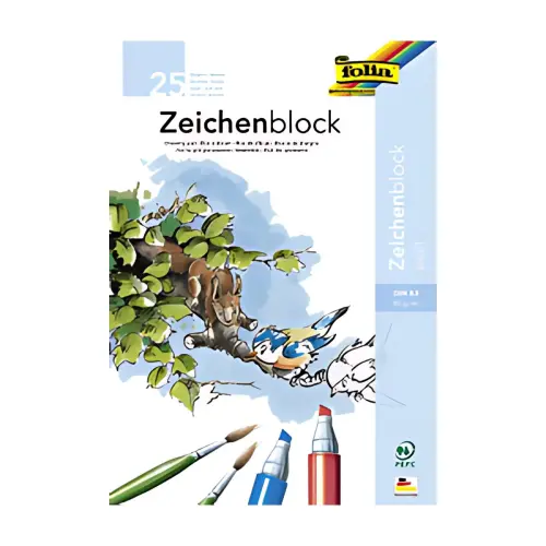 folia Bloc à dessin, 80 g/m2, A3, 25 feuilles photo du produit