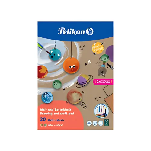 Bloc de dessin et d'art plastique C4/20 nature - A4 - Pelikan photo du produit