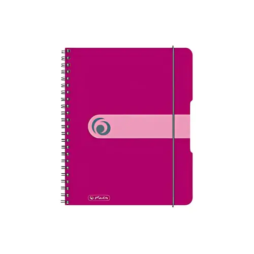 HERLITZ Cahier &agrave; spirales easy orga to go, A5, framboise photo du produit