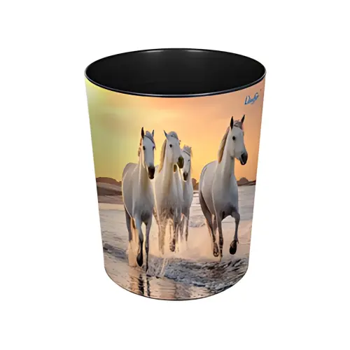 Läufer Corbeille à papier Chevaux sur la plage photo du produit