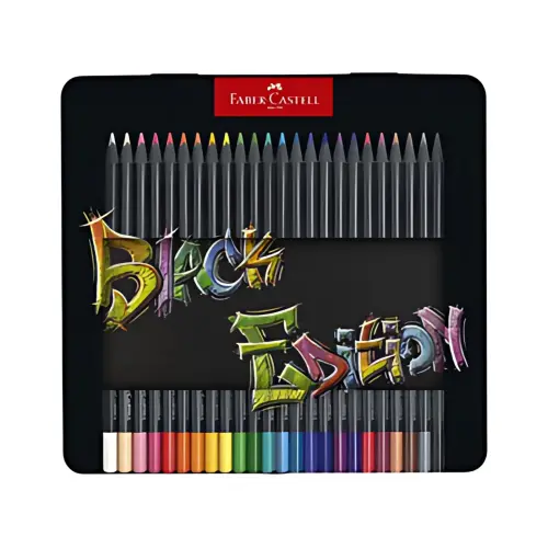 Crayon de couleur Black Edition - &eacute;tui de 24 - Faber-Castell photo du produit