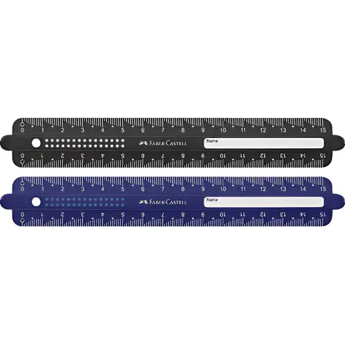 6 FABER-CASTELL R&egrave;gle DOTS, 300 mm, assorti photo du produit