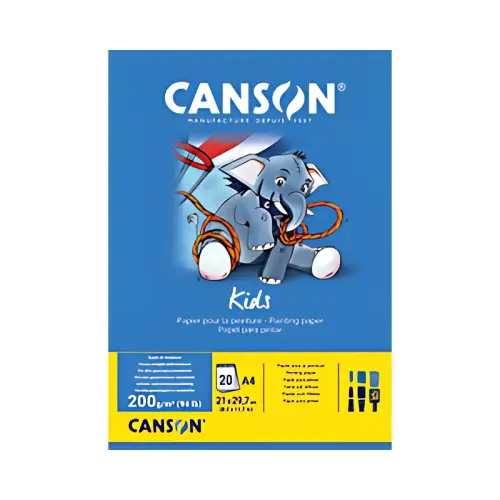 CANSON Bloc de papier pour la peinture Kids, A4, 200 g/m2 photo du produit