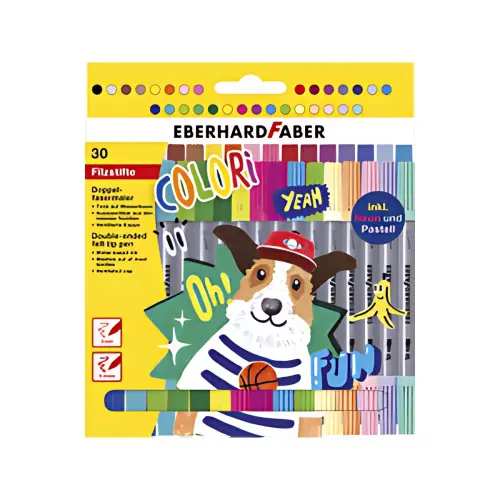 EBERHARD FABER Feutre double COLORI, étui carton de 30 photo du produit