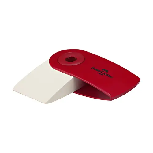 Gomme en plastique SLEEVE MINI - Rouge / bleu - Faber-Castell photo du produit