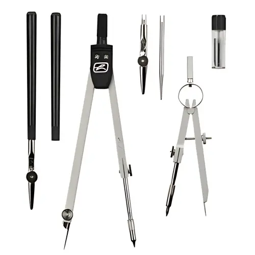 HERLITZ Coffret de compas, 7 pi&egrave;ces, noir photo du produit