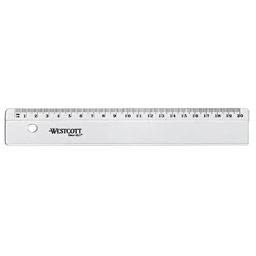 WESTCOTT Règle plate, en plastique, longueur: 500 mm photo du produit