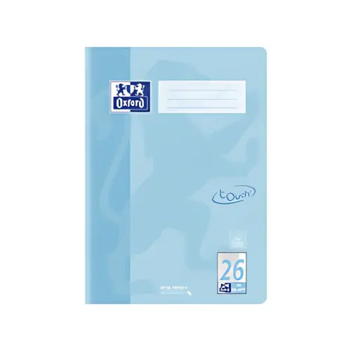 Oxford Cahier Touch pastel, A4, lin&eacute;ature 26, bleu photo du produit