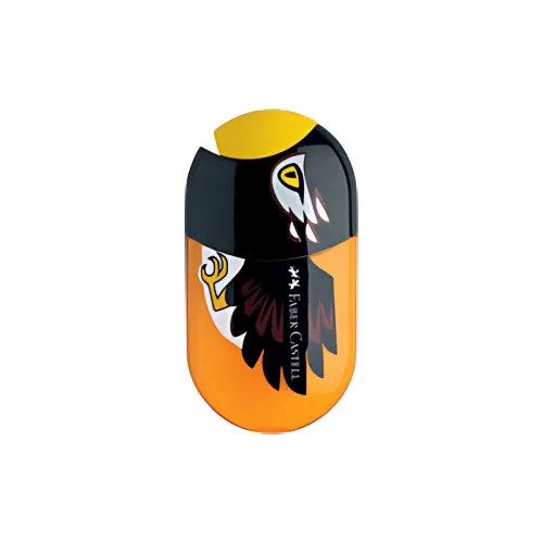 FABER-CASTELL Taille-crayon double 'aigle', orange/noir photo du produit